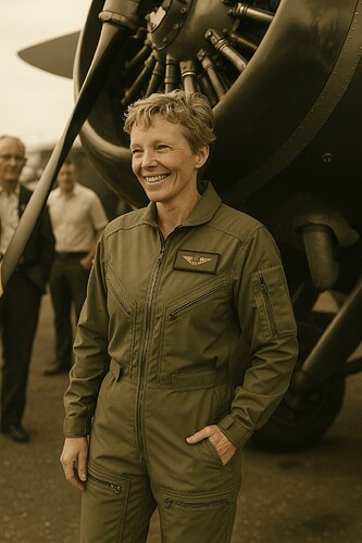 20250421_1305_Modernized Amelia Earhart_remix_01jsc08wxtfwtbpgmj7f0p9fzb