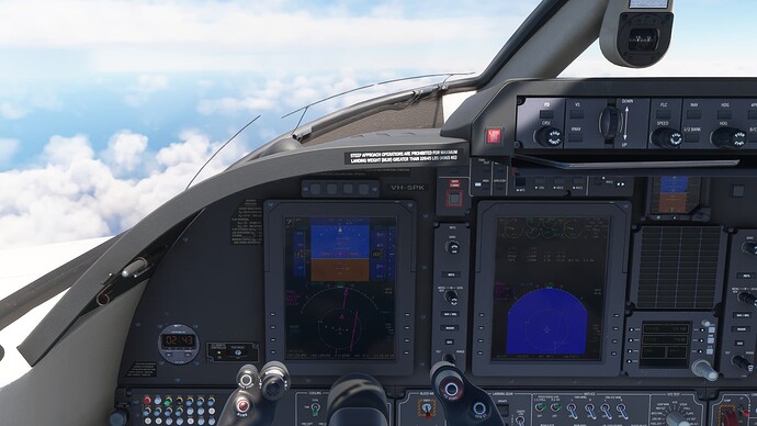 cockpit shot on climbout