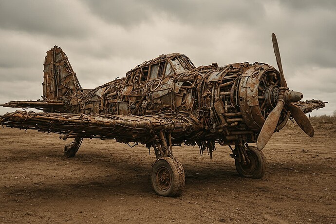 20250403_1646_Scrap Metal Aircraft_simple_compose_01jqy1wg58eegtet4v7q0sfa14