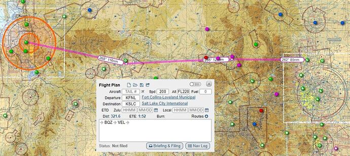 Leg05 KFNL - KSLC route