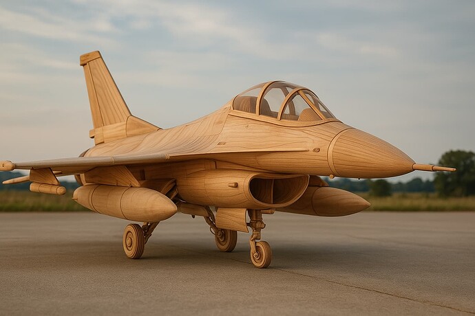 20250404_0748_Wooden Fighter Jet_simple_compose_01jqzngnc4ey4vc2nh5wbcmvjz