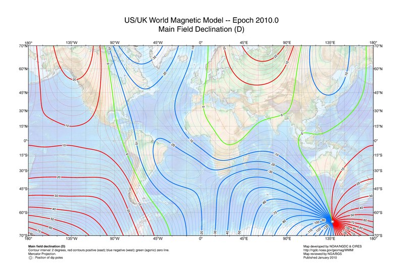 Magnetic Deviation Map